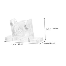 Tofficu 20Sets Transparent False Cabinet Front Clips with Screws Secure Closure Mechanism for Cabinets Modern Design Replacement Part for Kitchen and Home Decor