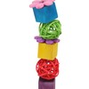 Bird Feeding Dish Cups with Parrot Perch Swing Natural Colorful