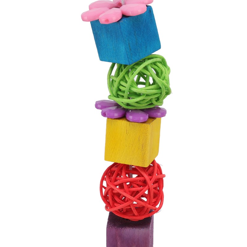 Bird Feeding Dish Cups with Parrot Perch Swing Natural Colorful
