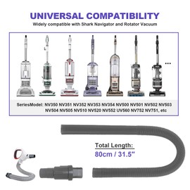 Dryer Vent Cleaner Kit Compatible with Shark Vacuum Hose Attachment, Cleaning Tools for Dryer Vents, Dryer Lint Cleaner for Series NV350, NV351, NV352, NV353,NV360,NV500, NV501 NV752 NV751