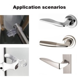 HJIAMA Door Handle Protection, Pack of 20 Door Handle Stopper, Transparent Door Stopper, Wall Door Catch, PVC Door Handle Catch, Suitable for Indoor and Outdoor Use