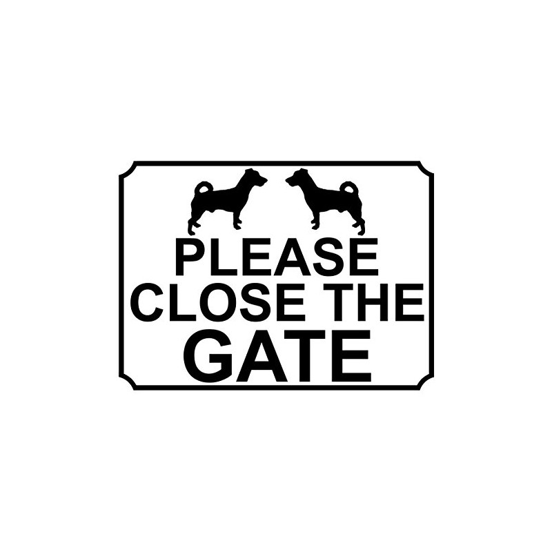 SHAWPRINT PLEASE CLOSE THE GATE METAL DOG THEME SIGN 150MM
