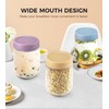 HIGLASTO Glass Jars For Overnight Oats, 16oz Food Storage Containers
