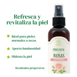 Tónico Facial Rosas Hidratante Y Refrescante Piel 120ml Todo Tipo De Piel Día/noche