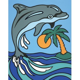 Mammut 102002 – My First Painting by Numbers – Cat and Dolphin, Je ca. 20 x 25.5 cm