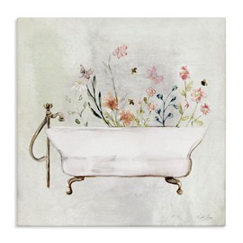 Stupell Industries Butterfly Floral Tub Canvas Wall Art Design by Stella Chang