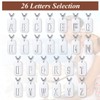 FindChic Men's Dog Tag Necklace Initial Pendant Silver Necklace Letters