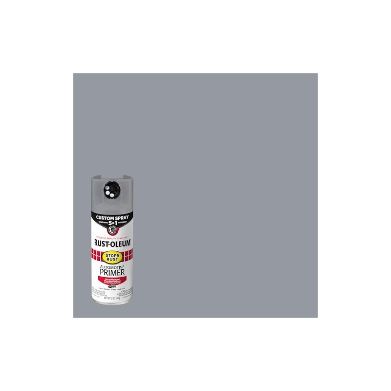 Rust-Oleum 384760 Custom Spray 5-in-1 Flat Light Gray Automotive Primer
