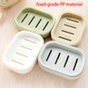 Soap Dish, Green Plastic Double Soap Holder Box with Drainage