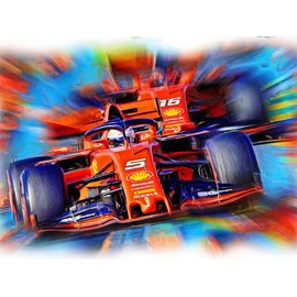 CALVENDO Jigsaw Puzzle Sebastian Vettel and His Teammate Charles Leclerc 1000 Pieces Size 64 x 48 cm Photo Puzzle Image by DeVerviers