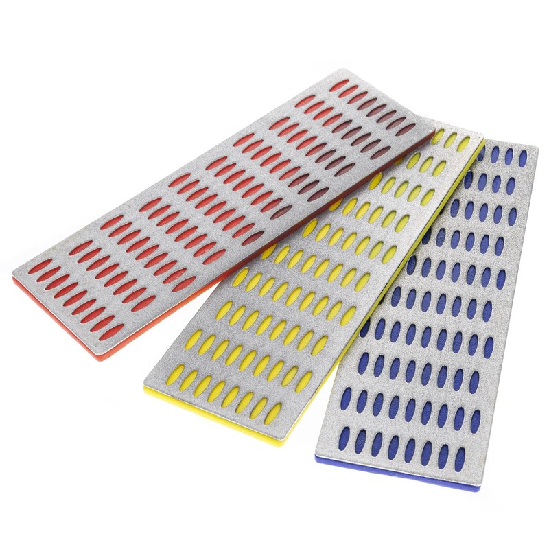 3 Piece Universal Diamond Knife and Blade Sharpening Block Set