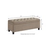 ACQCA Upholstered Ottoman with Storage,Entryway Bench with Tufted Buttons and
