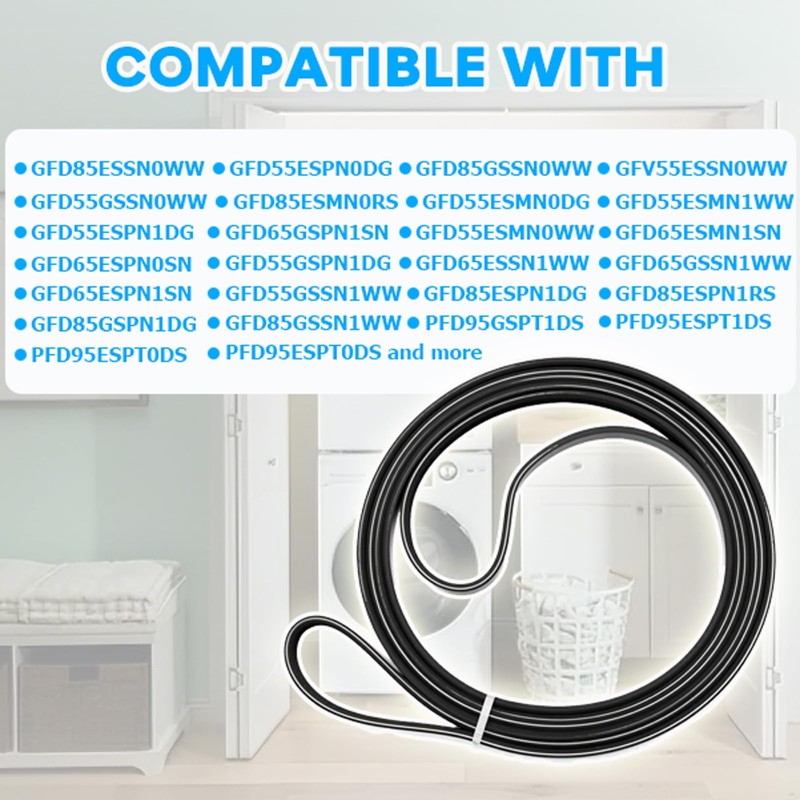 WE03X29704 Dryer Drive Belt for GE Dryer GFD55GSSN0WW GFD85ESSN0WW