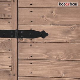 KOTARBAU® Set of 2 Door Hinges 150 x 150 x 35 mm Powder-Coated Steel Door Hinge Black Hinges Folding Window Hinge Wooden Door Garden Gate Hinge Box Hinge Gate Fitting