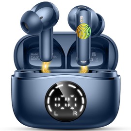 Bluetooth Headphones, 2025 Headphones Wireless Bluetooth 5.4 In-Ear Headphones with 4 ENC Noise Cancelling Microphone Earbuds, 48H Playtime, HiFi Stereo, IP7 Waterproof Earphones for Yoga/Travel/Work