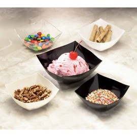 EMI Yoshi Koyal Disposable Square Bowl Lids, 64-Ounce, Clear, Set of 48