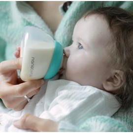 Nanobébé Biberón para Leche Materna – 3 Piezas (150ml / 5oz) Botella de Leche Materna para Recién Nacidos, Anticólicos, Cierre Perfecto, Conserva los 
