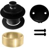 Westbrass D94K-62 Twist & Close Bathtub Drain Stopper with 2-Hole