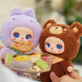 CALEMBOU Plush Doll Blind Box, 8.5'' Cute Stuffed Animal Plush Toys, Kawaii 1 of 6 Possible Mystery Collectible Toys Cute Soft Animals Charm Birthday Gifts (Liila's Zoo Series)