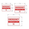 Classic Framed Plus Emergency Contact List Door or Wall Sign