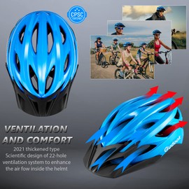 Gudook Bike Helmets for Men - Women Bicycle Helmet Adult - Certified Lightweight Comfort Adjustable Cycling Helmet with Detachable Visor for Mountain Road Biker