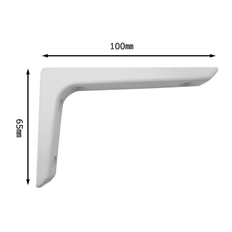 KG Wai Industrial Aluminum Shelf Bracket, 65X100, White