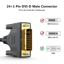 DteeDck DisplayPort to DVI Cable 6ft 10-Pack, DP Display Port to DVI D Cable Adapter Male to Male Cord for Monitor Desktop Laptop Projector HDTV Compatible with Lenovo HP ASUS Dell