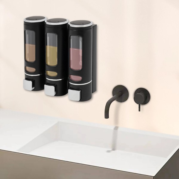 SENDERPICK 3-in-1 Shower Soap Dispenser Shampoo Conditioner Dispenser Soap Separator