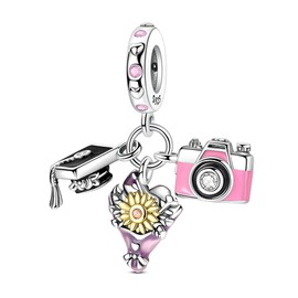 Hapour 925 Sterling Silver Charms Fit for Charm Bracelets Pendant Bead Pet Sun Heart Charm, Bracelet & Necklace Jewelry Bead for Women