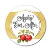 36 2.5-inch Apples Wedding or Anniversary Party Favor Stickers -