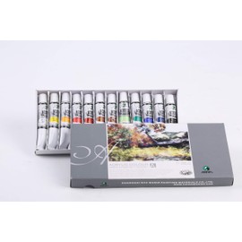 Marie's Acrylic Paint Set: 12 Colours in 12ml Tubes for Beginners, Students, and Adults