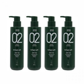Amos Green Tea Real Shampoo Oily Type 500g 4pcs / 아모스 녹차실감 샴푸액 지성타입 500g 4개