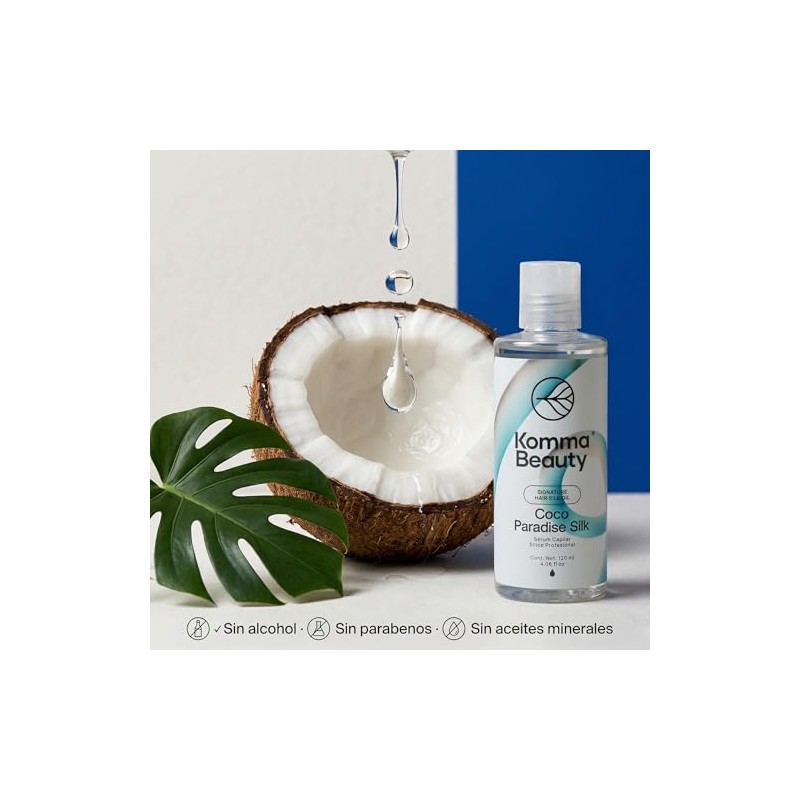 Komma Beauty Sílica Capilar Coco Paradise 30ml – Sérum Antifrizz