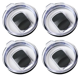Tapas de 30oz - Juego de 4, Cierre Magnético Negro, Tapa Magnética Antivuelco, Tapa a Prueba de Salpicaduras y Salpicaduras, Compatible con las Tazas Clásicas de Acero Inoxidable