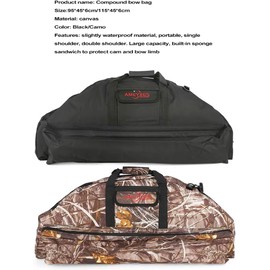 FUNTRESS Archery Lightweight Portable Carrying Bow Case for All Your Accessories Compound Bow Hunting Target Practice Bag (Camo, 115cm)