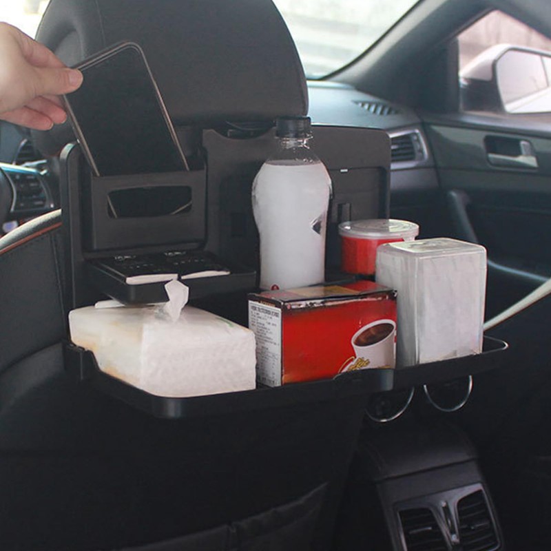 Car Back Seat Tray Table - Cup Holder for Backseat