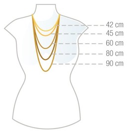 s.Oliver 192903 Necklace 42 cm Sterling Silver 925, Sterling silver, Cubic Zirconia