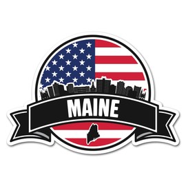 2 x 10 cm Maine Vinyl-Aufkleber – Staat Amerika USA USA Flagge Reise Urlaub Geographie Standort Aufkleber Scrapbook Aufkleber #83211