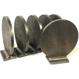 MagnumTarget 5in 3/8in AR500 Knock-Over Steel Shooting Range Targets-Metal NRA Knock-Downs, Unpainted