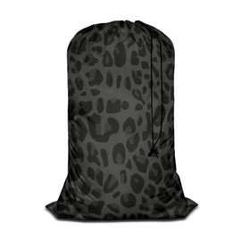 Swono Safari Pattern Laundry Basket Clothes Hamper Bag Wildlife Zoo African Animal Skin Collapsible Dirty Clothes Storage Laundry Organizer, Leopard Print