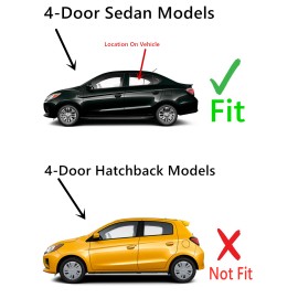 NAGD Fits 17-24 Mitsubishi Mirage G4 Sedan Driver Left Side Rear Door Window Glass
