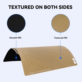 Bamboo Lab Original Dual-Sided Textured/Smooth PEI Build Plate for Bambu Lab X1C/X1/X1E/ P1P/P1S/A1 3D Printer, Double Sided PEI Spring Sheet Flexible Print Bed Removable Surface Platform 257x257mm