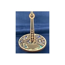 Generic Lemonwood Mini Minder Wrist Yarn Holder Art Deco, Brown