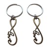 Double Keychain Set Bronze Infinity Love Symbol Keychain - You