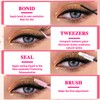 MOTIBACK Wimpern Extensions Set 148 Stück Lashes Cluster 40D+50D+100D Lash