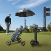 Urgown Heavy-Duty Golf Push Cart Umbrella Holder, Height-Adjustable, Windproof, Bump-Resistant,