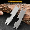 Mini Pry Bar, EDC Crowbar, Key Ring Bottle Opener, Titanium