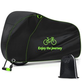 WOTOW Fundas para Bicicleta Moto Impermeable, 210D Oxford Resistente Lluvia Sol UV Polvo Viento Anti desgarro Cubierta de Almacenamiento para Scooter Motocicleta Yamaha Bicicletas Montaña Carretera
