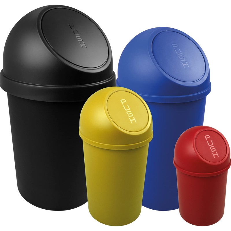 helit H2401051 Push Flap Bin 6 Litres