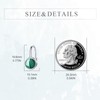 CRMAD Malachite Earrings for Women Sterling Silver Malachite Leverback Earrings